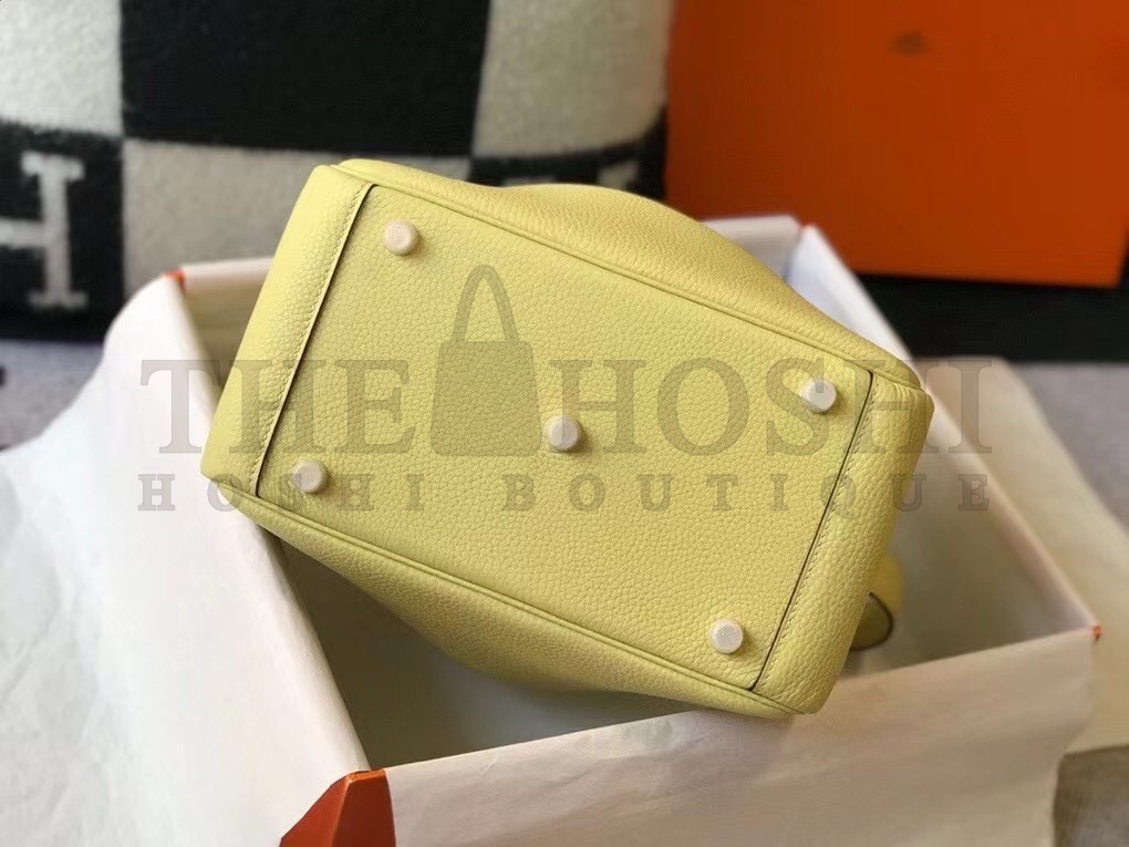 H**me5 Lindy 30cm Bag In Jaune Poussin Clemence Leather Master Quality