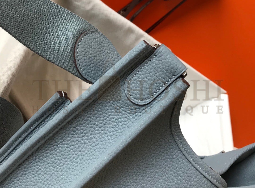 H**me5 Evelyne III 29 Bag In Blue Lin Clemence Leather Master Quality