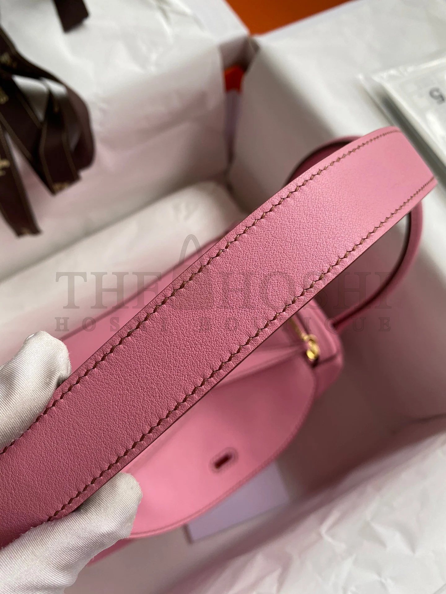 H**me5 Lindy 26 Handmade Bag In Rose Confetti Swift Calfskin Master Quality