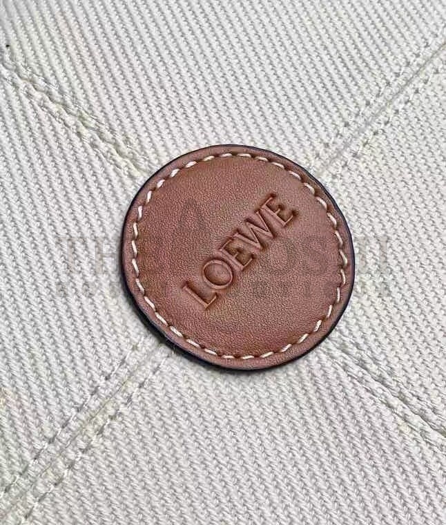 L0ew* Medium Cushion Tote In Canvas and Calfskin Master Quality