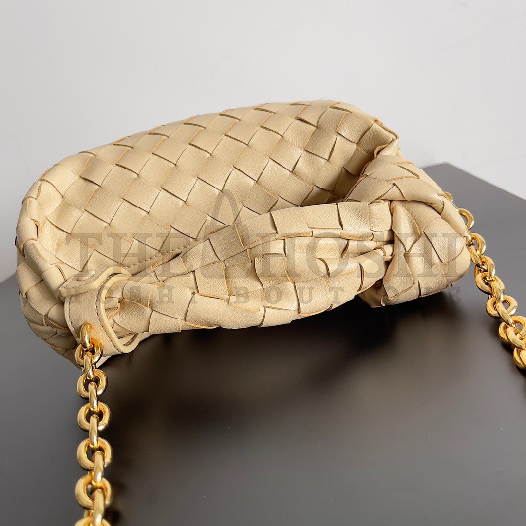 B0tt*ga Ven*ta Mini Jodie Chain Bag In Porridge Intrecciato Lambskin Master Quality