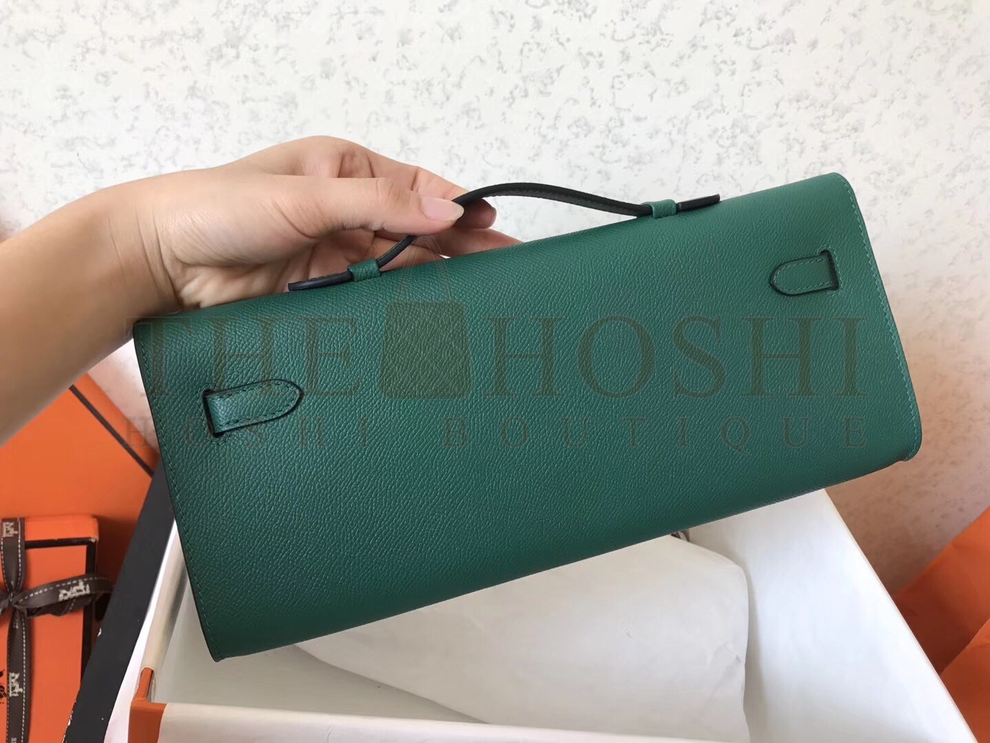 H**me5 Malachite Epsom Kelly Cut Handmade Bag Master Quality
