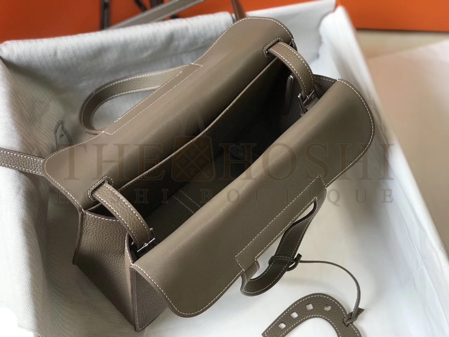 H**me5 Halzan Bag In Etoupe Clemence Leather Master Quality