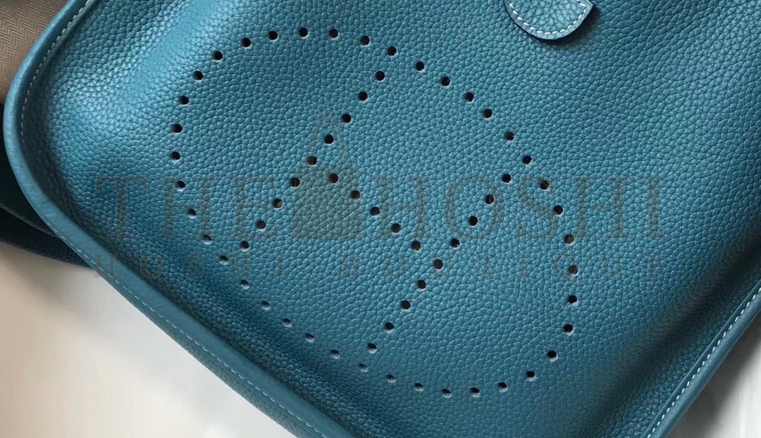 H**me5 Evelyne III 29 Bag In Blue Jean Clemence Leather Master Quality