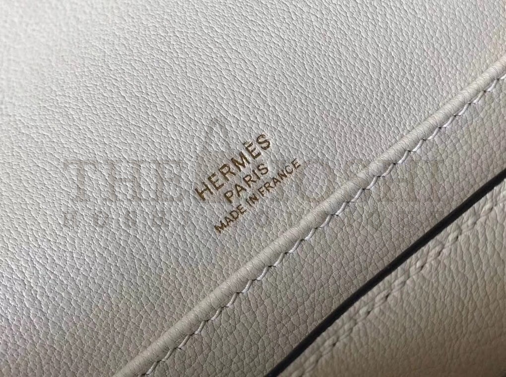 H**me5 Roulis Mini Bag In White Embossed Crocodile Calfskin Master Quality