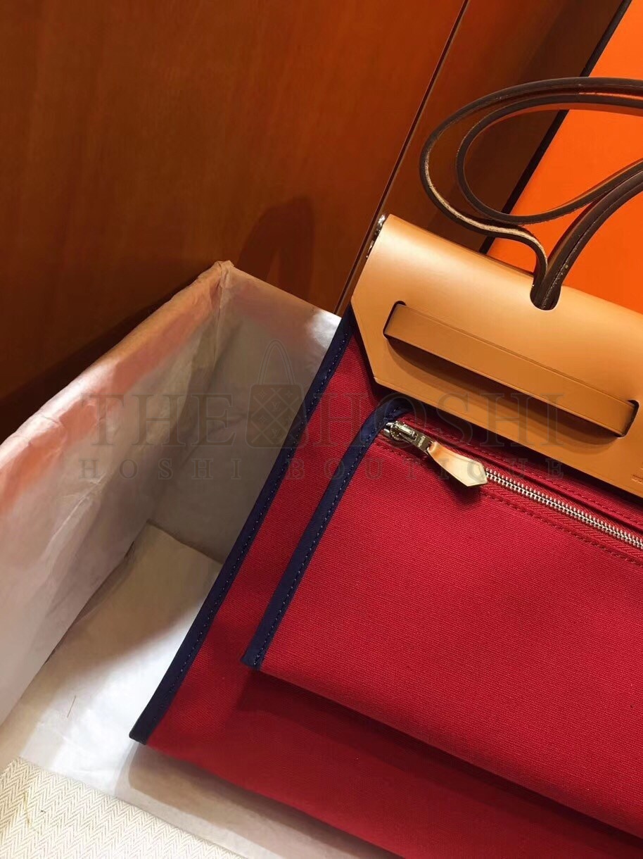 H**me5 Herbag Zip 31cm Bag In Brown And Red Master Quality
