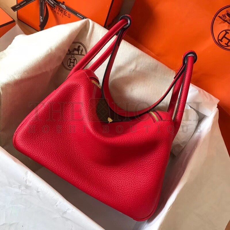 H**me5 Red Lindy 26cm Clemence Handmade Bag Master Quality