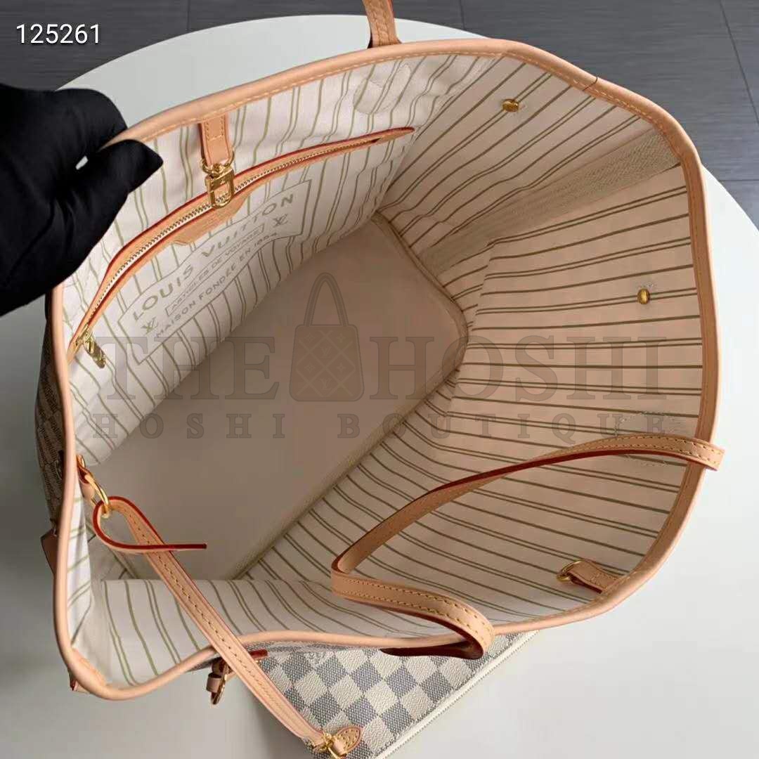 L0vis Vvtt0n LV Women Neverfull GM Tote Damier Azur Canvas Master Quality