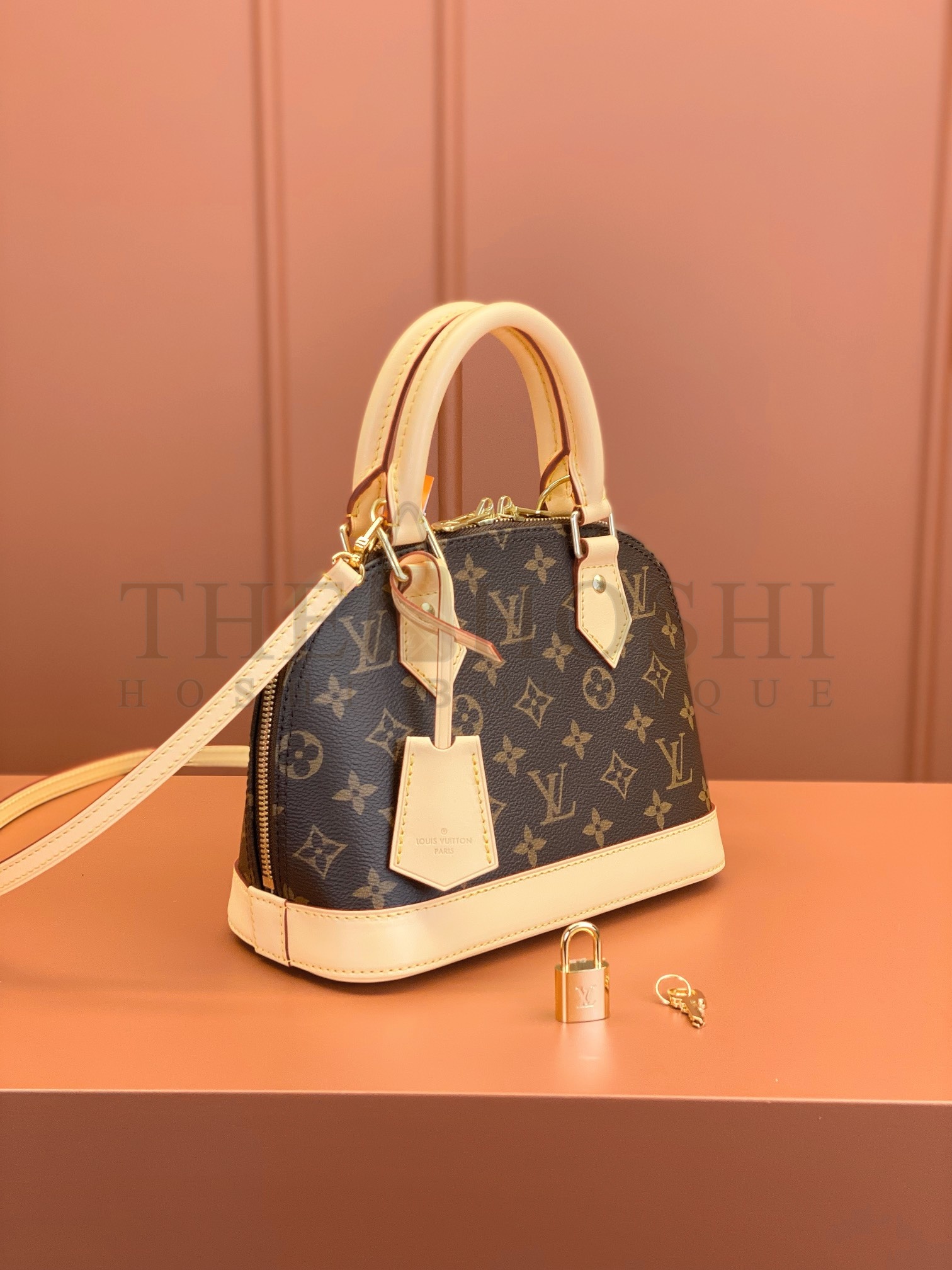 L0vis Vvtt0n LV Women Alma BB Handbag Monogram Coated Canvas Smooth Cowhide M53152 Master Quality