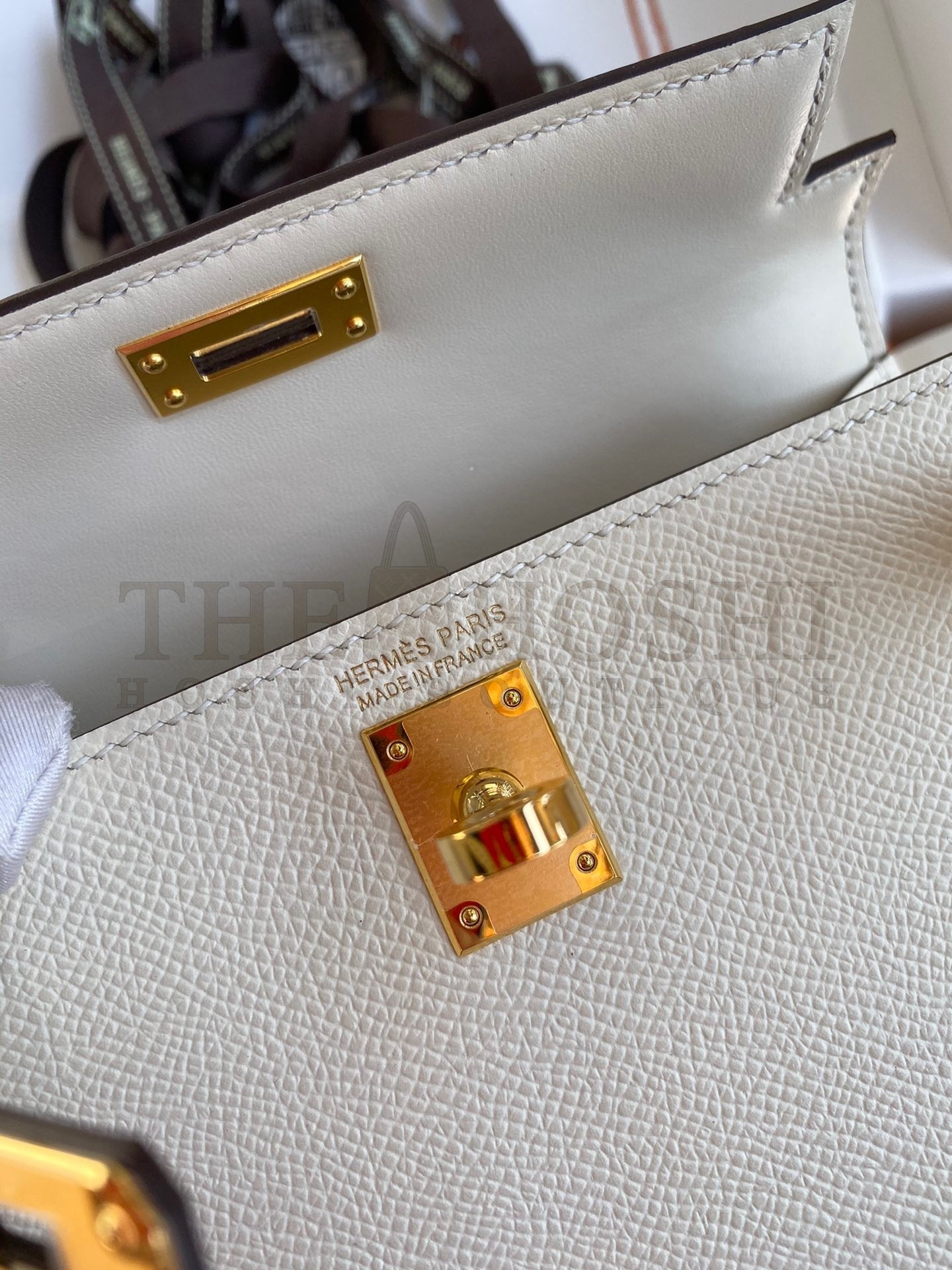 H**me5 Kelly Mini II Sellier Handmade Bag In Nata Epsom Calfskin Master Quality