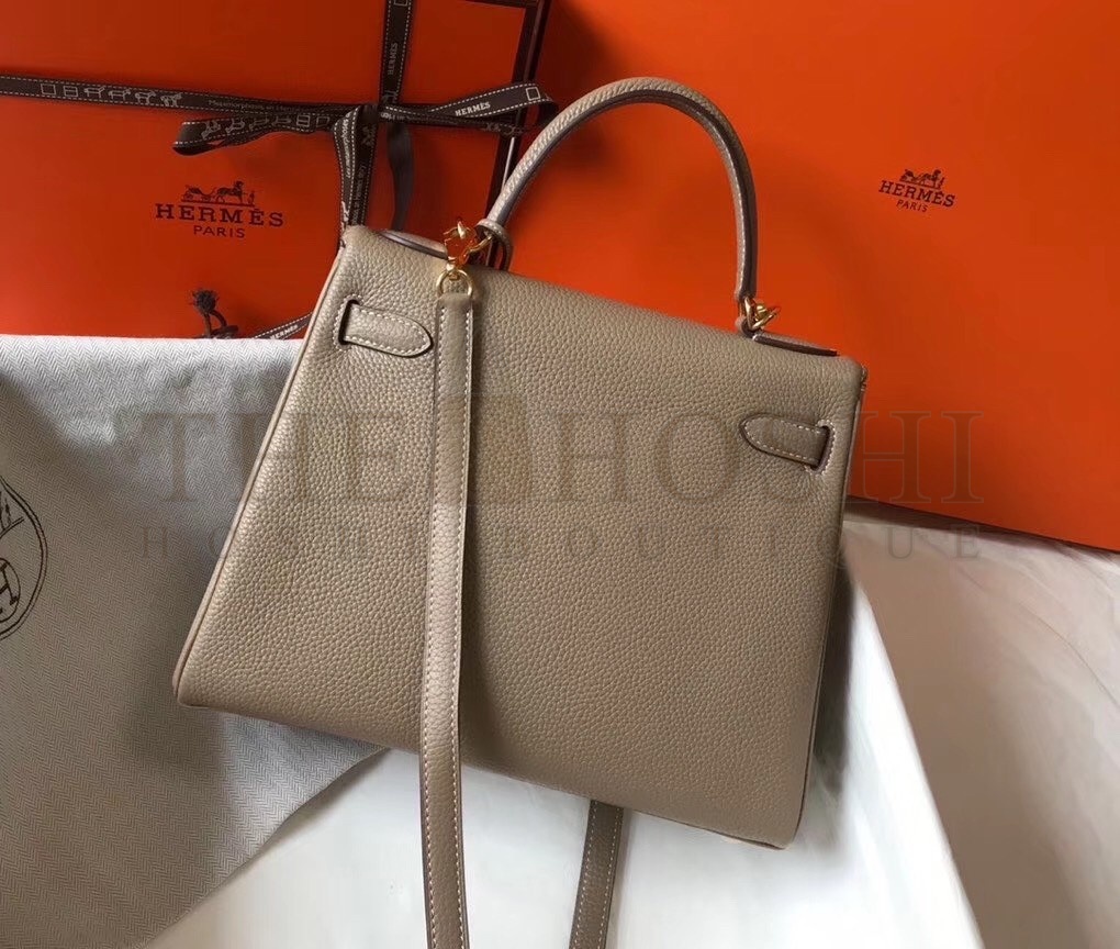 H**me5 Grey Clemence Kelly 25cm GHW Bag Master Quality