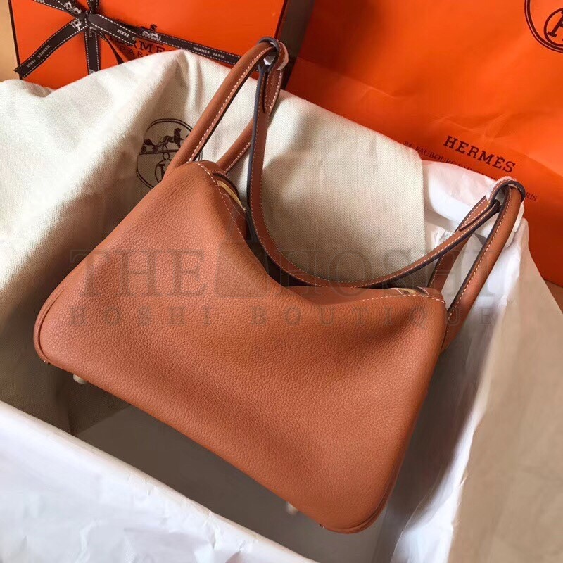 H**me5 Gold Lindy 30cm Clemence Handmade Bag Master Quality