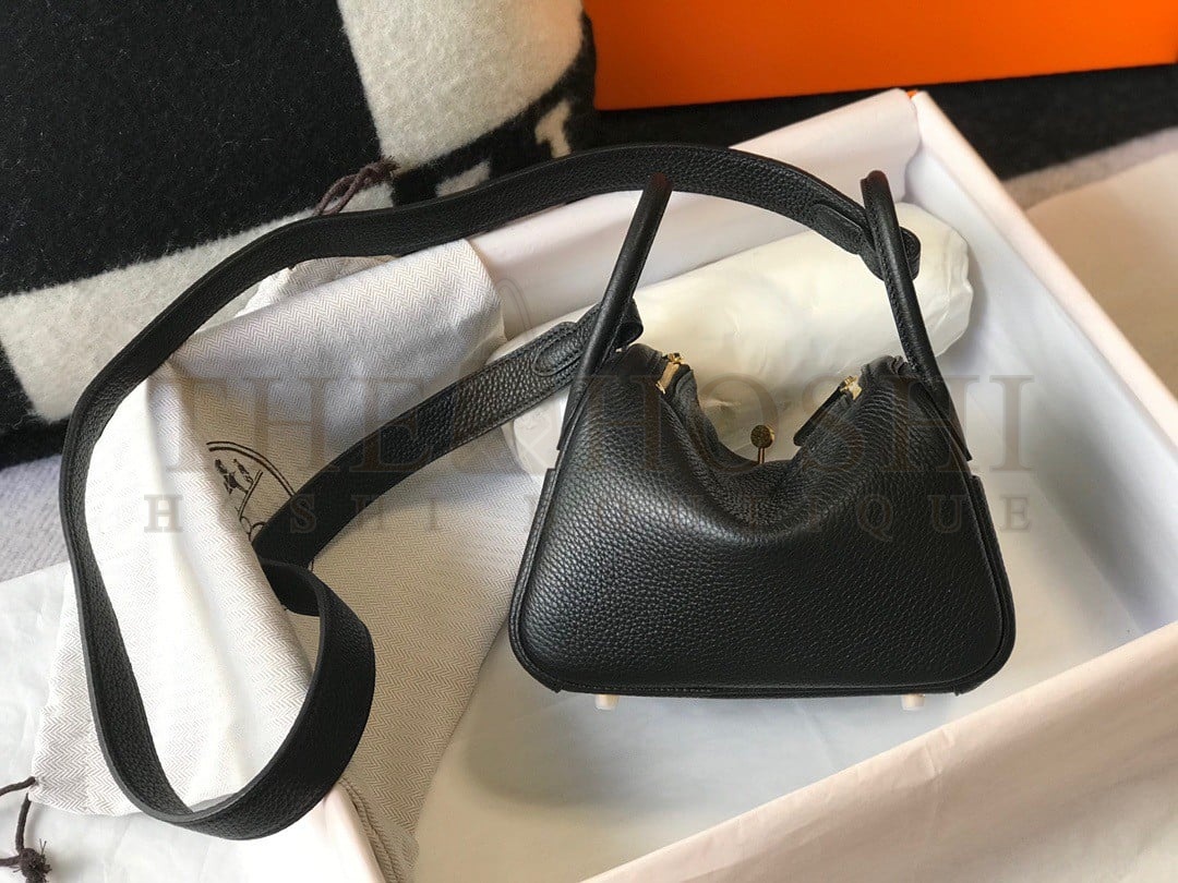 H**me5 Lindy Mini Bag In Black Clemence Leather GHW Master Quality