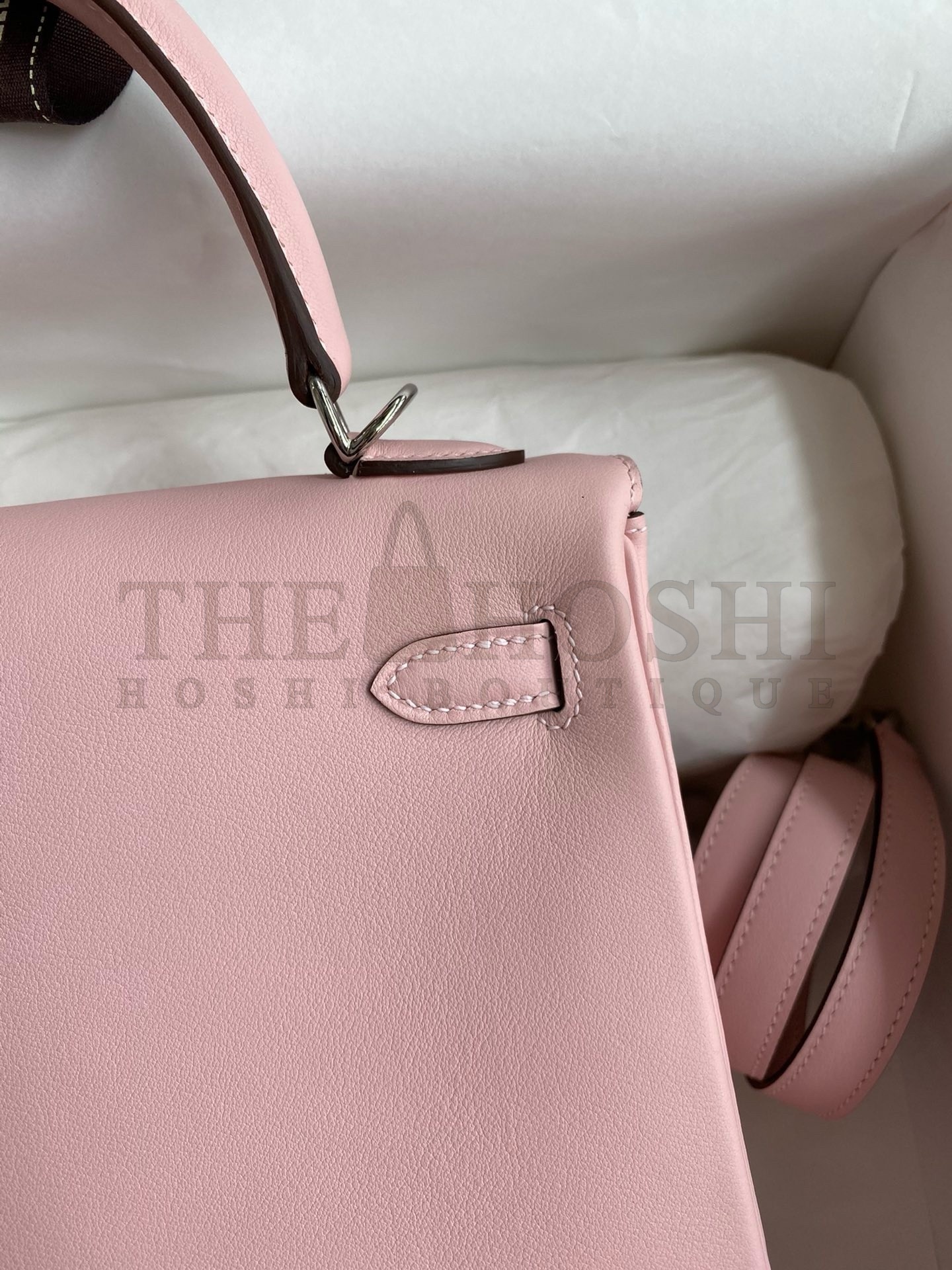H**me5 Kelly Retourne 25 Handmade Bag In Rose Sakura Swift Calfskin Master Quality