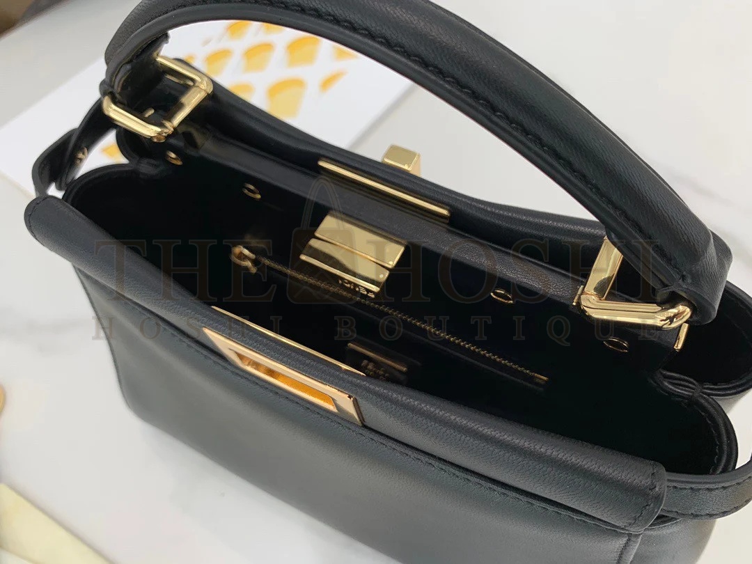 F**di Peekaboo Mini Bag In Black Nappa Leather Master Quality