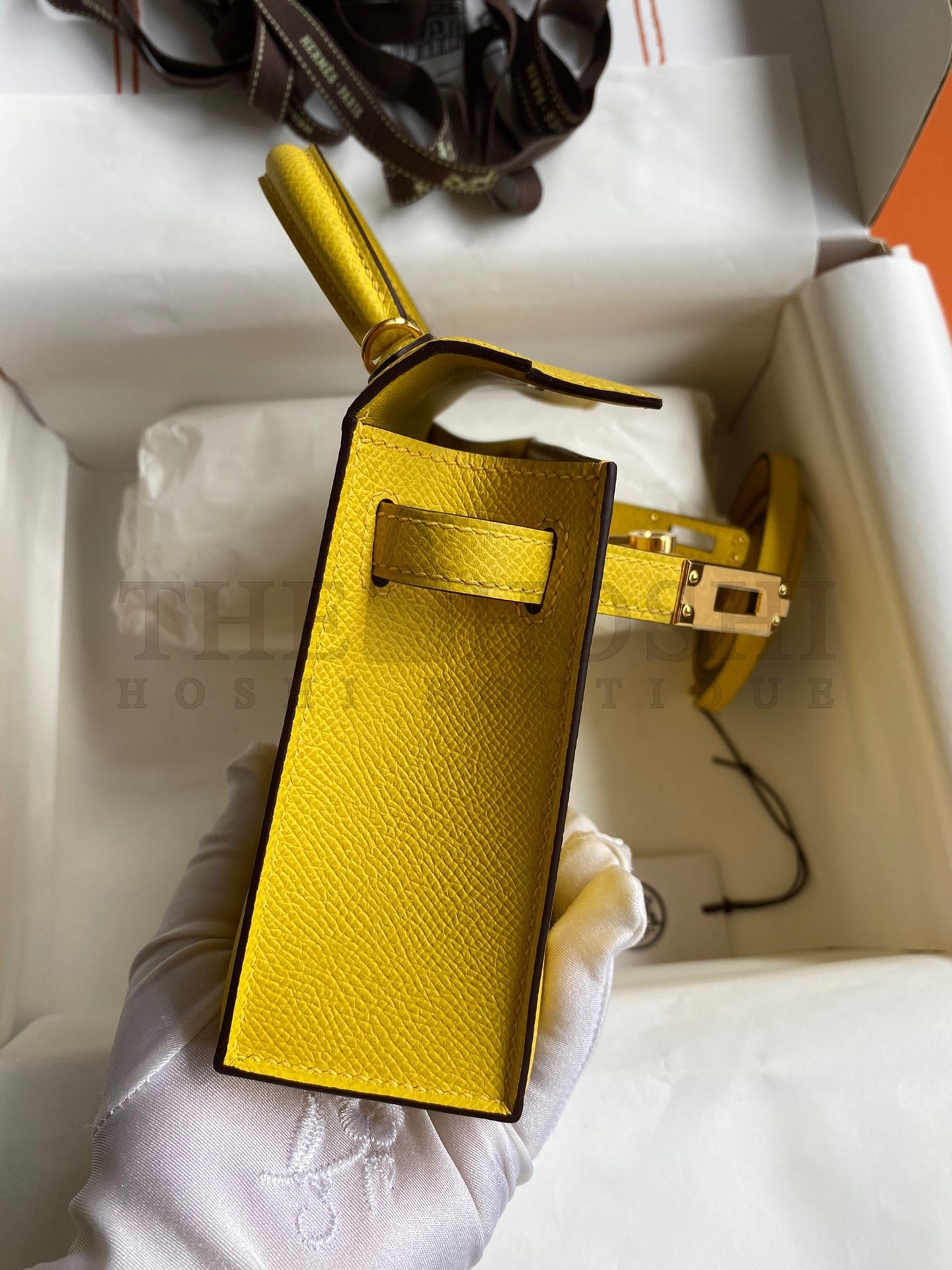 H**me5 Kelly Mini II Sellier Handmade Bag In Jaune de Naples Epsom Calfskin Master Quality
