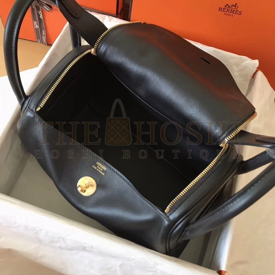 H**me5 Black Lindy 30cm Swift Handmade Bag Master Quality