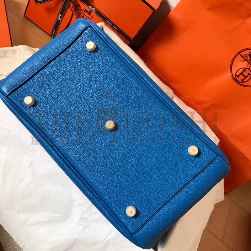 H**me5 Blue Zanzibar Lindy 30cm Bicolor Handmade Bag Master Quality