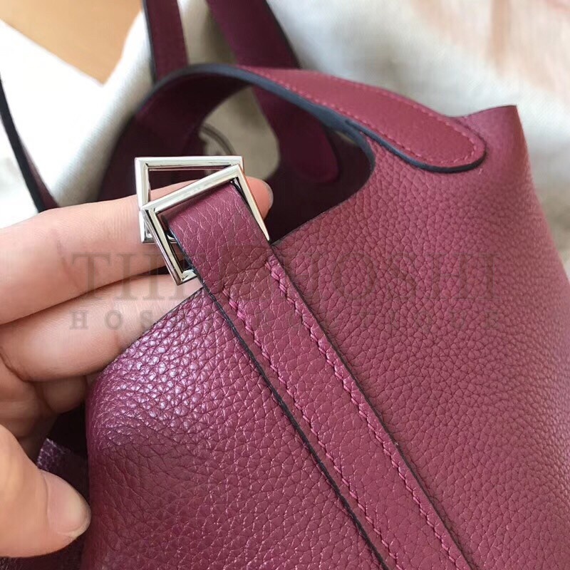 H**me5 Ruby Picotin Lock MM 22cm Handmade Bag Master Quality