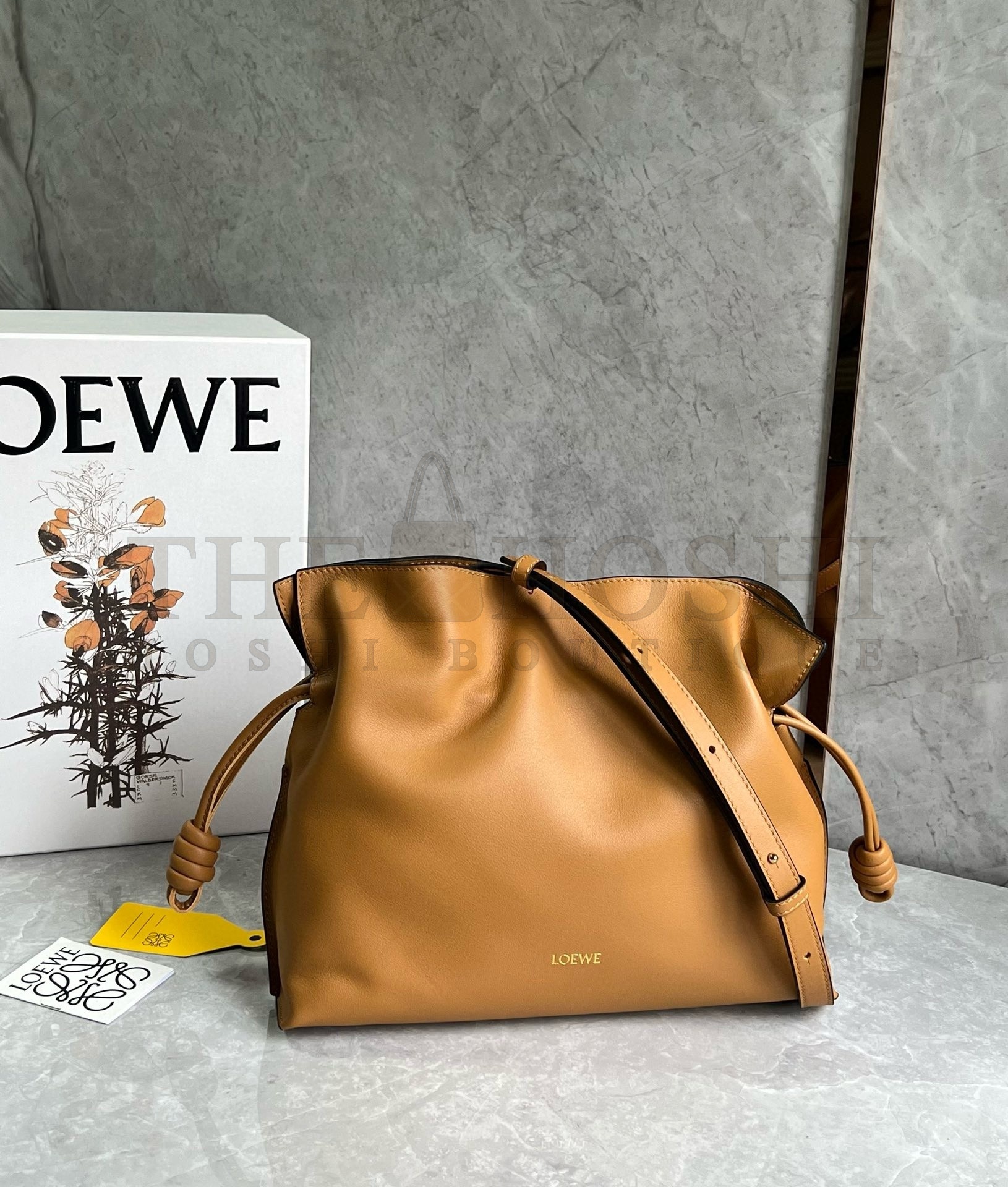 L0ew* Flamenco Clutch Bag in Warm Desert Nappa Calfskin Master Quality