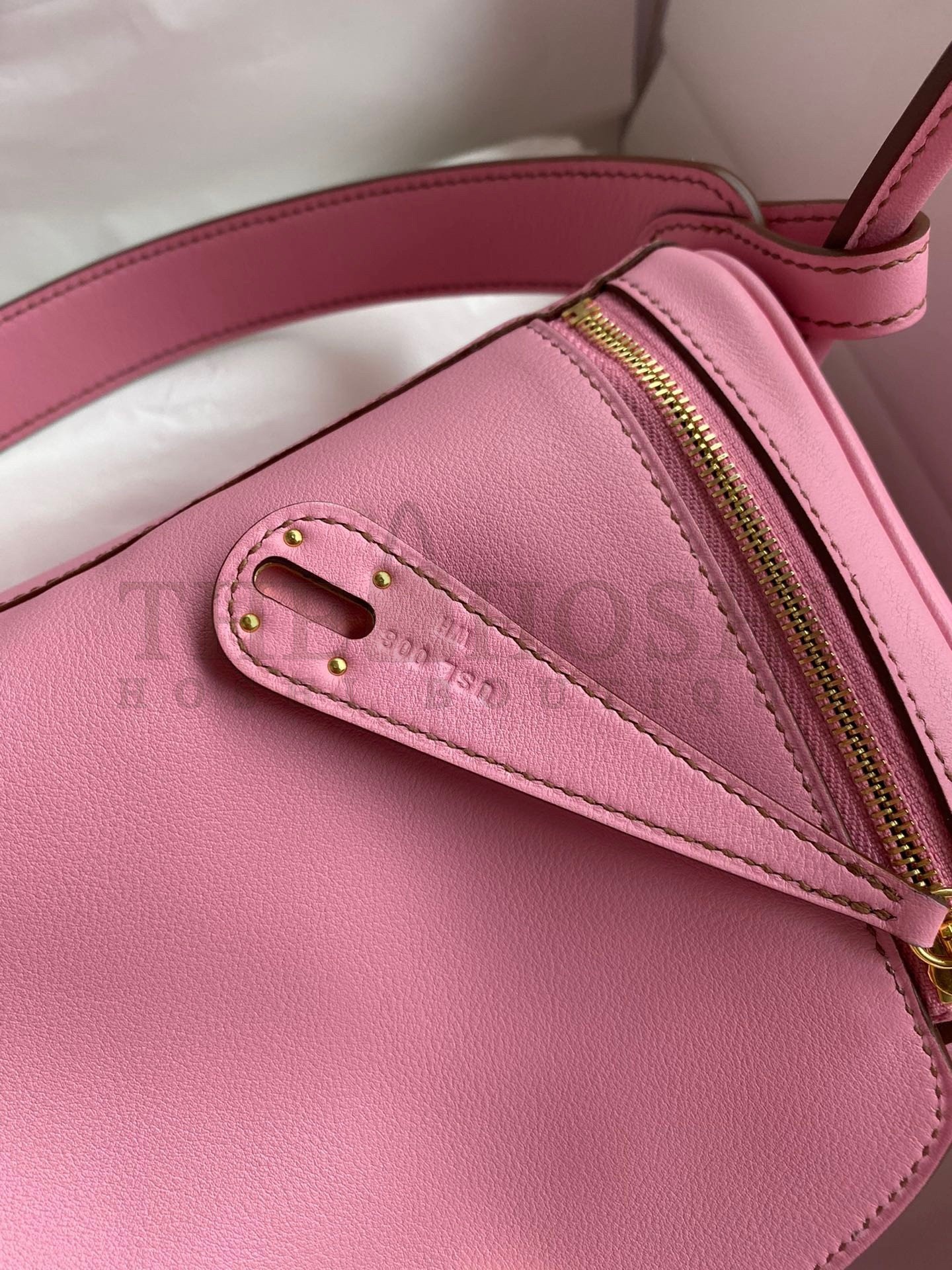 H**me5 Lindy 26 Handmade Bag In Rose Confetti Swift Calfskin Master Quality