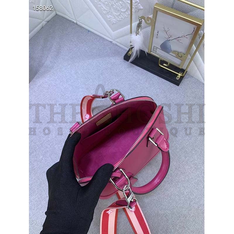 L0vis Vvtt0n LV Women Alma BB Handbag Pink Epi Grained Cowhide Leather Master Quality