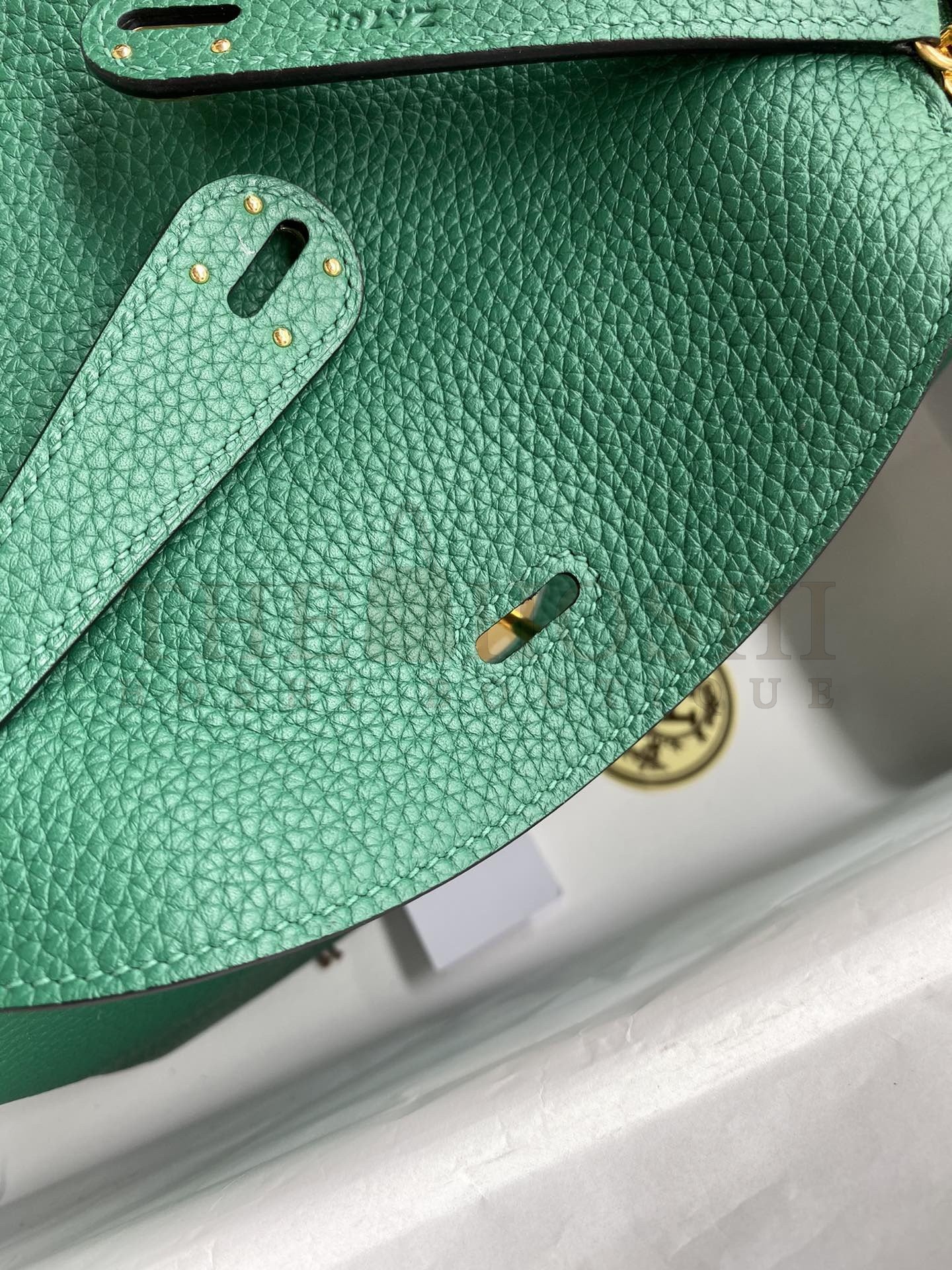 H**me5 Lindy 30 Handmade Bag In Malachite Clemence Leather Master Quality
