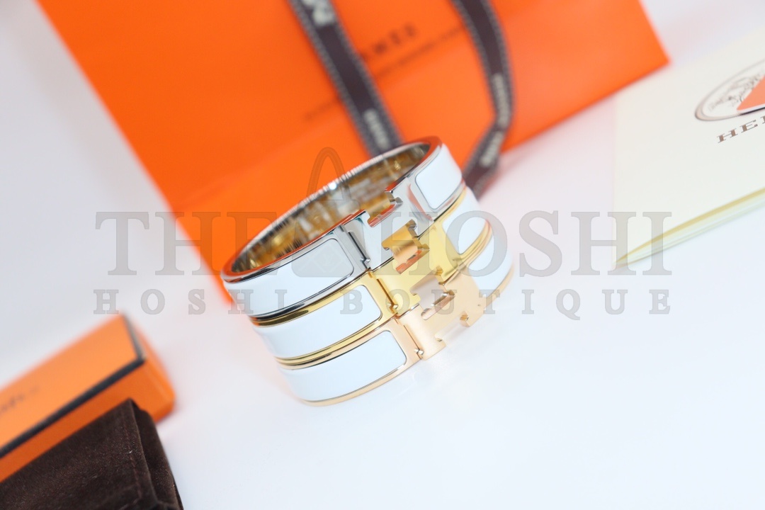 Fake H**me5 Bracelet, Clic H bracelet Dupe, White Enamel Bracelet, Three Color Master Quality