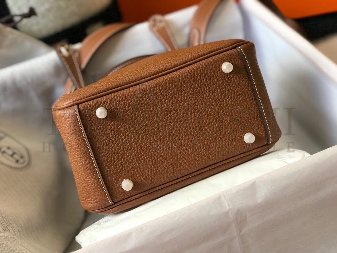 H**me5 Lindy Mini Bag In Gold Clemence Leather GHW Master Quality