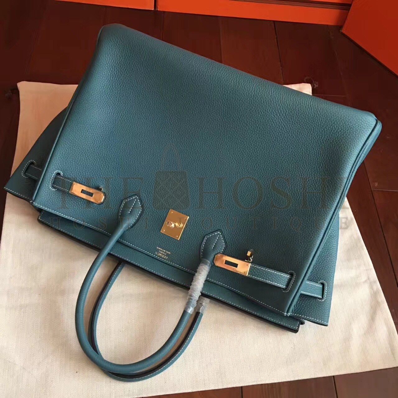 H**me5 Blue Jean Clemence Birkin 40cm Handmade Bag Master Quality