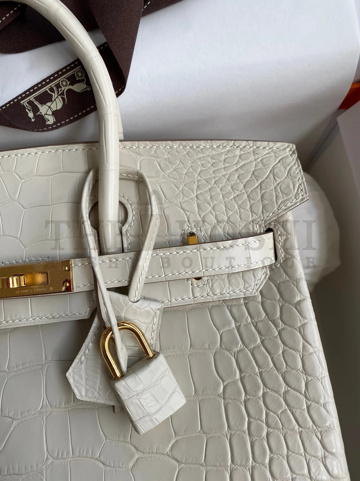 H**me5 Birkin 25 Retourne Handmade Bag In Beton Matte Alligator Leather Master Quality