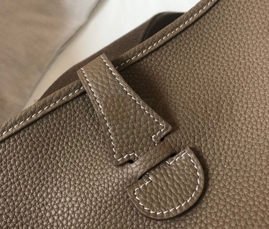 H**me5 Evelyne III 29 Bag In Taupe Clemence Leather Master Quality