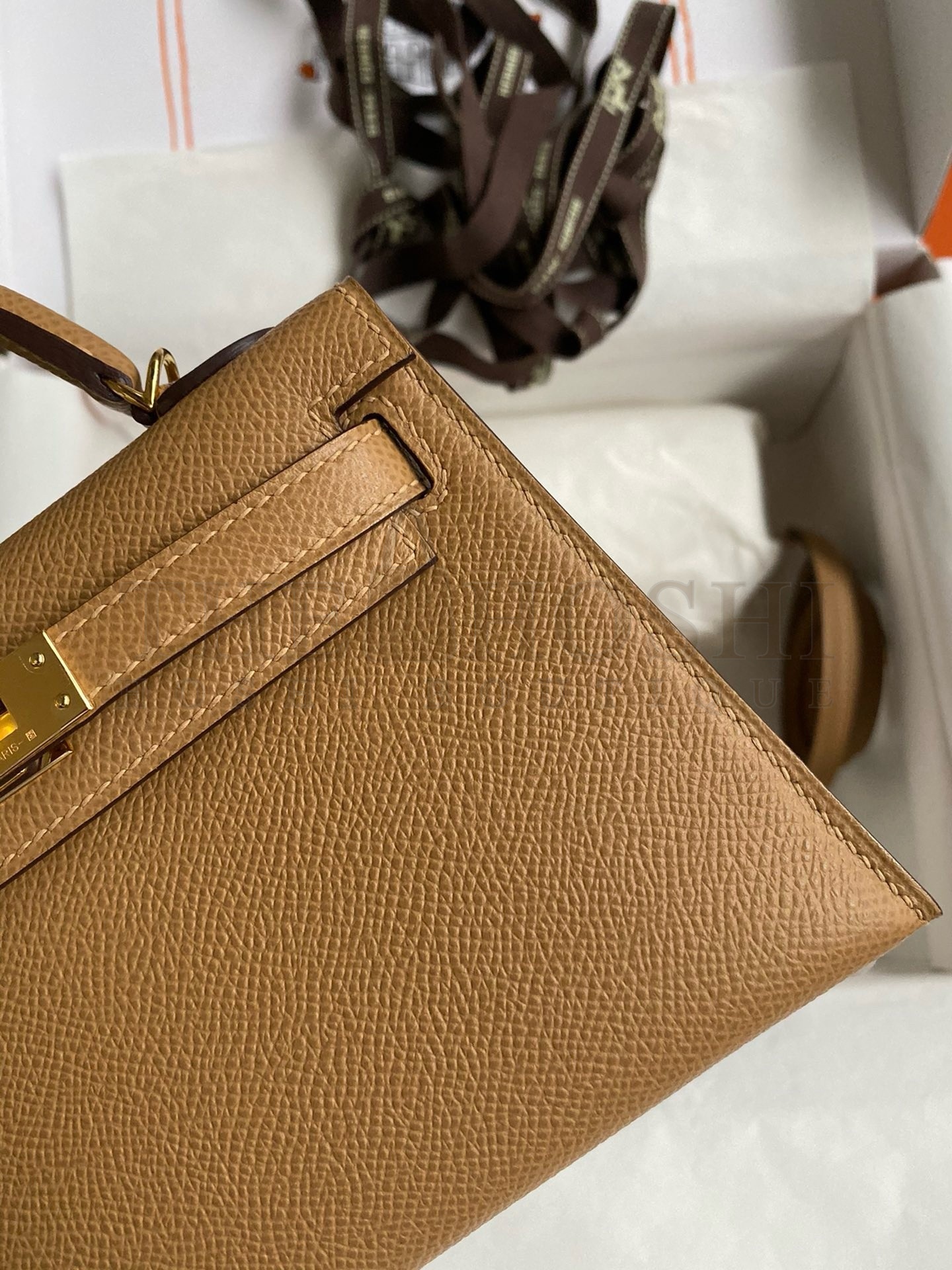 H**me5 Kelly Mini II Sellier Handmade Bag In Chai Epsom Calfskin Master Quality