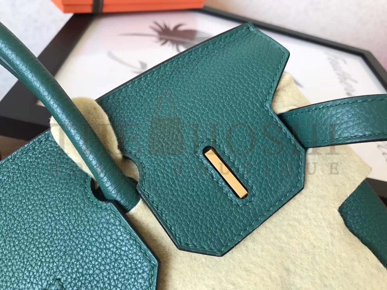 H**me5 Malachite Birkin 30cm Clemence Handmade Bag Master Quality