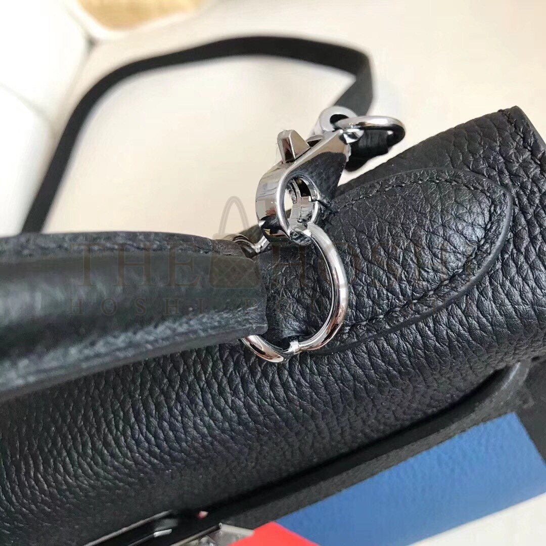 H**me5 Multicolor Blocks Kelly 28cm Black Bag Master Quality