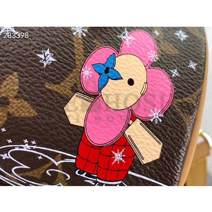 L0vis Vvtt0n LV Women Nano Speedy Bag Pink Monogram Coated Canvas Cowhide Leather Master Quality