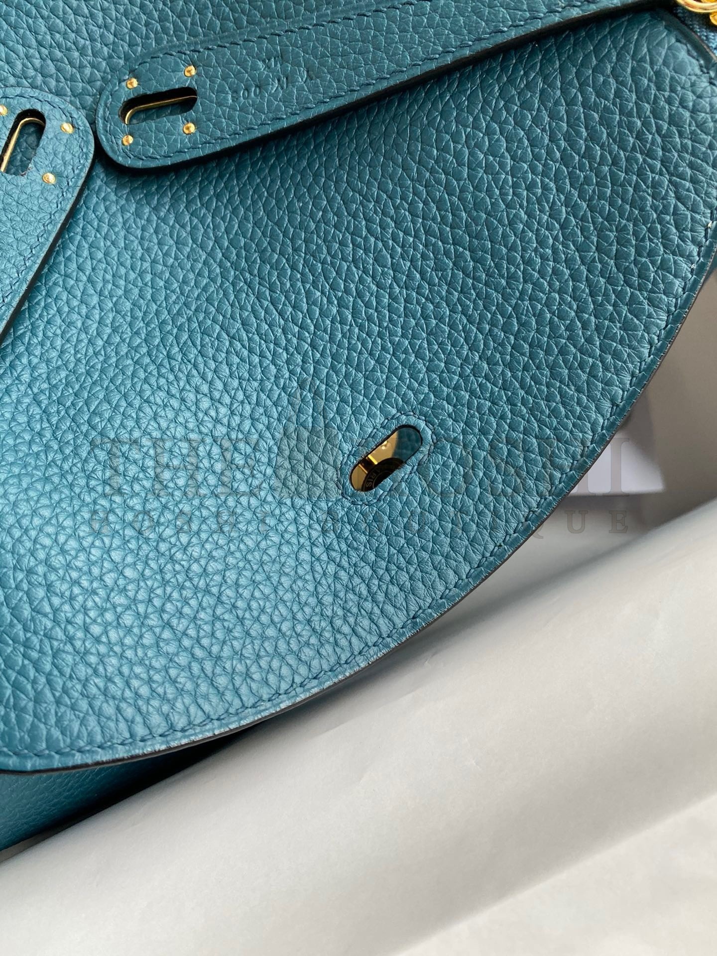 H**me5 Lindy 26 Handmade Bag In Vert Bosphore Clemence Leather Master Quality