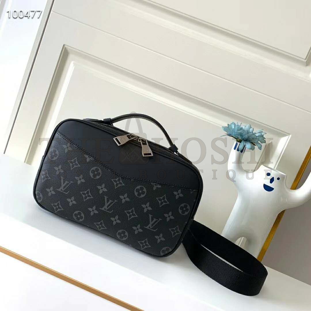 L0vis Vvtt0n LV Men Bumbag in Monogram Eclipse Canvas-Black Master Quality