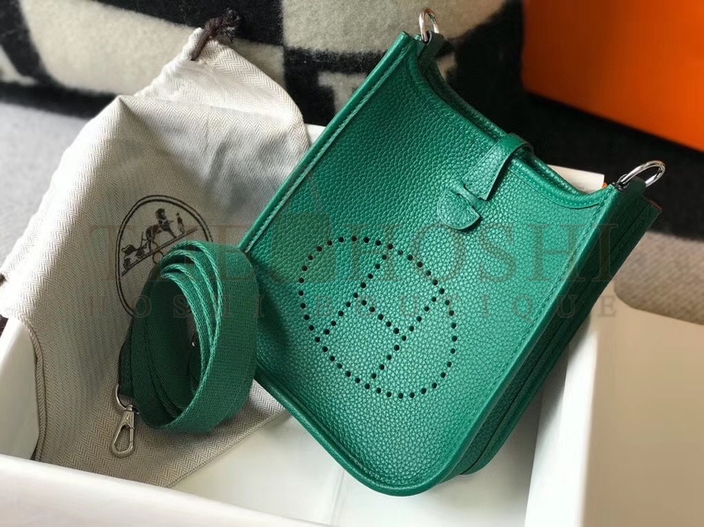 H**me5 Evelyne III TPM Bag In Vert Vertigo Clemence Leather Master Quality