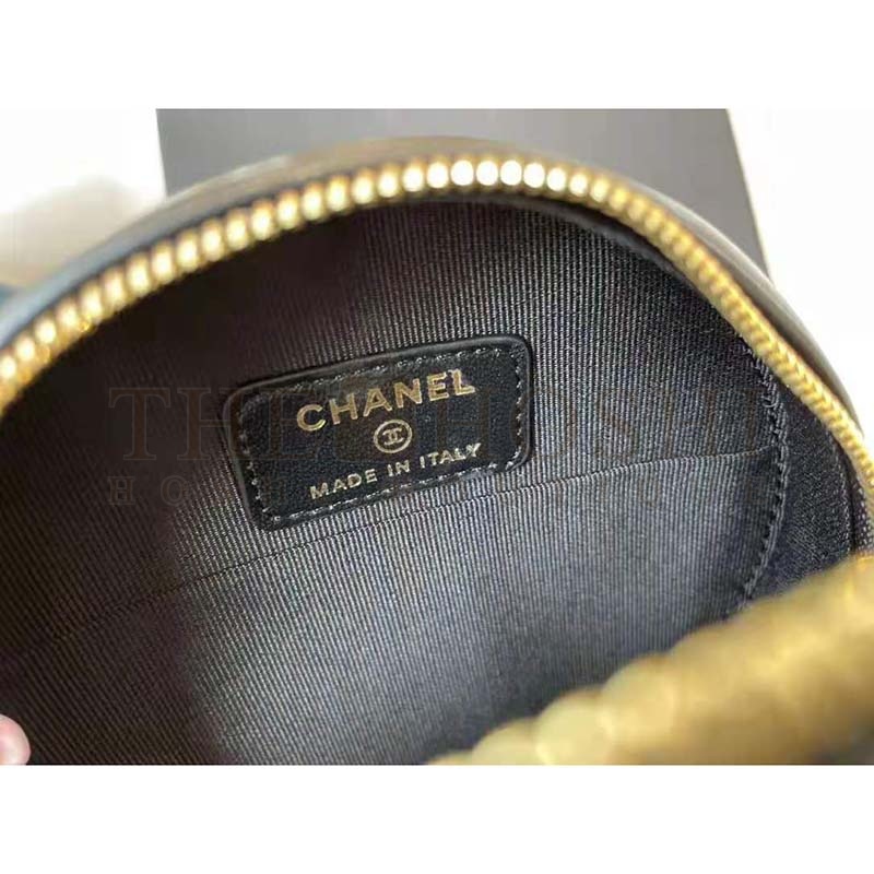 Ch**el Women Ch**el 19 Clutch with Chain Lambskin Gold Silver-Tone &amp; Ruthenium Black Master Quality
