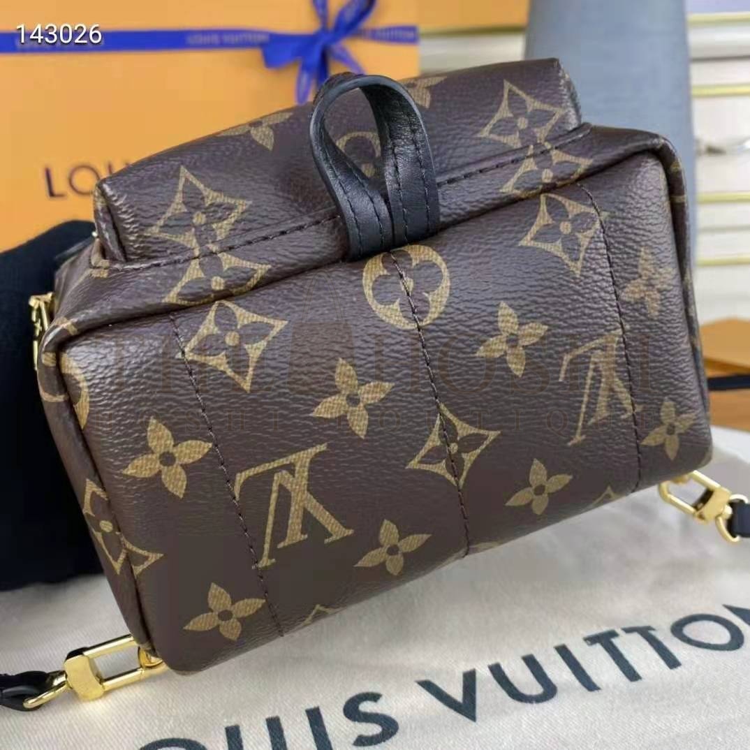 L0vis Vvtt0n LV Unisex Palm Springs Mini Monogram Coated Canvas Textile Lining Master Quality