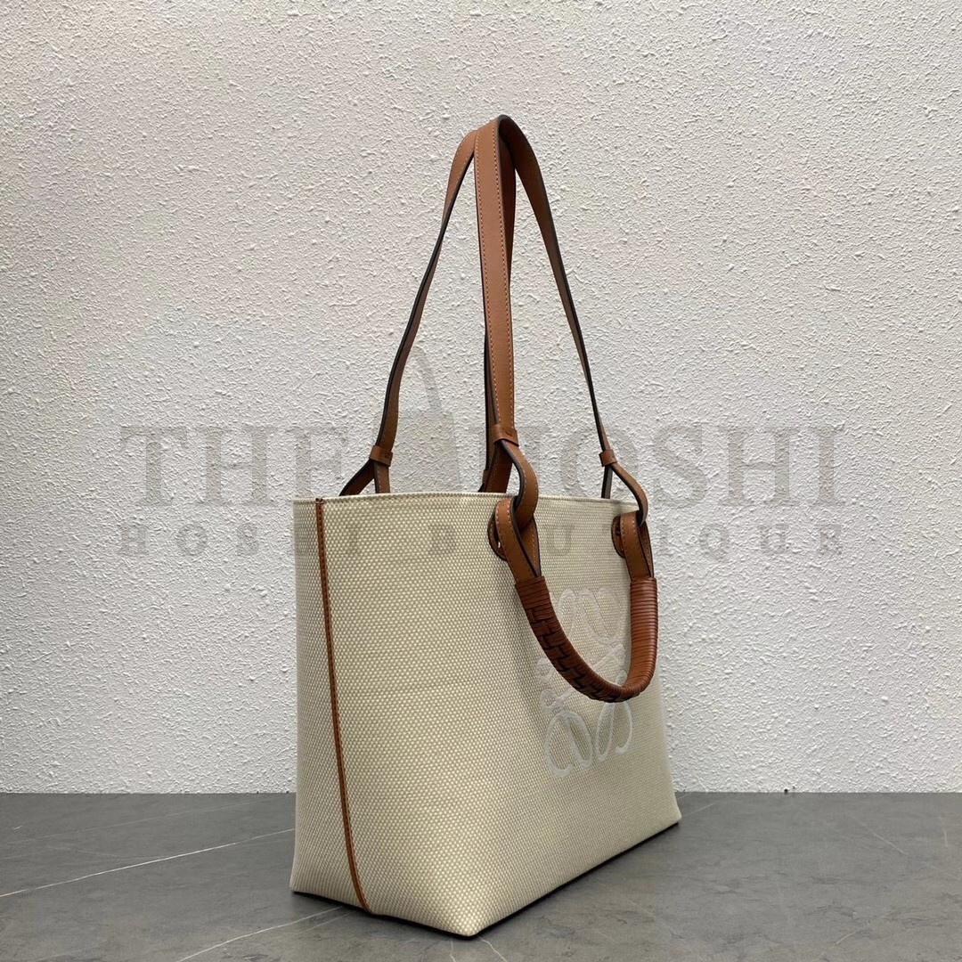 L0ew* Anagram Small Tote In Jacquard and Calfskin Master Quality