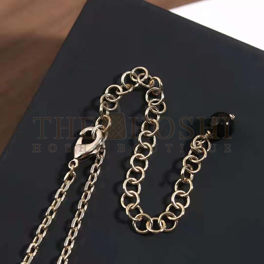 Ch**el Women Long Necklace in Metal Glass Pearls and Strass Master Quality
