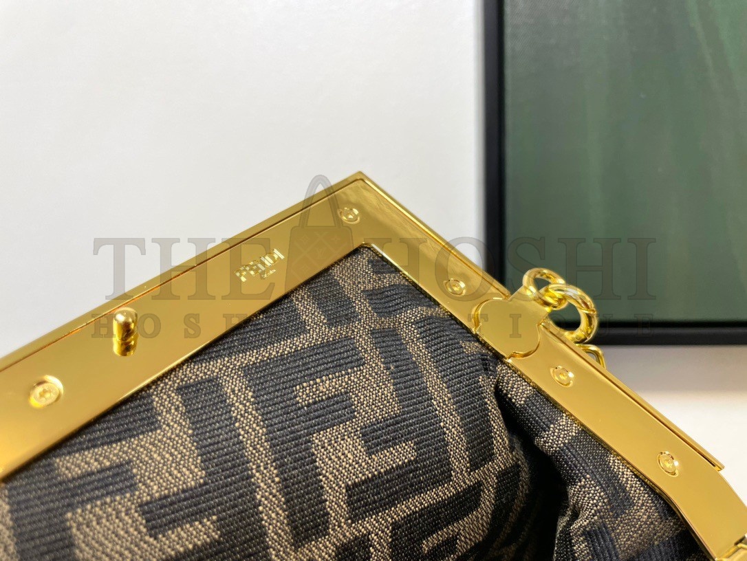 F**di First Small Bag In Black Nappa Leather with Python F Master Quality