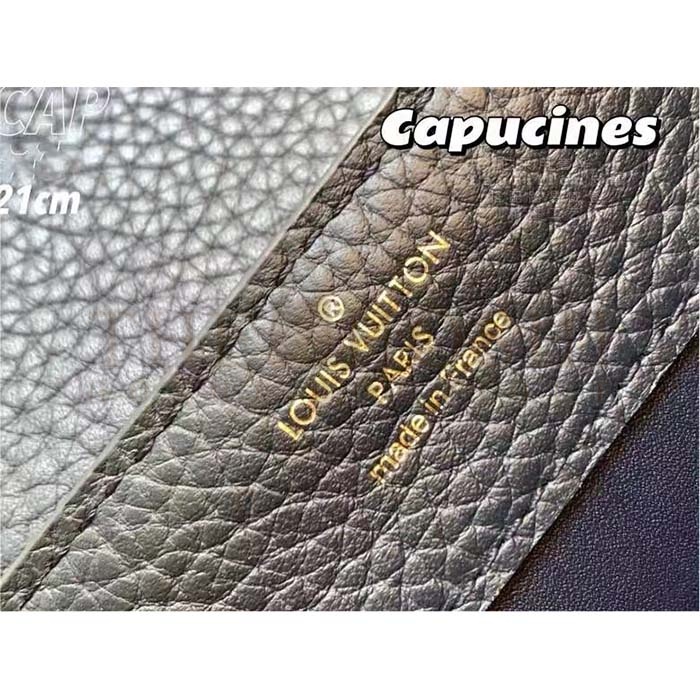L0vis Vvtt0n LV Women Capucines Mini Handbag Navy Taurillon Leather Python Skin Master Quality