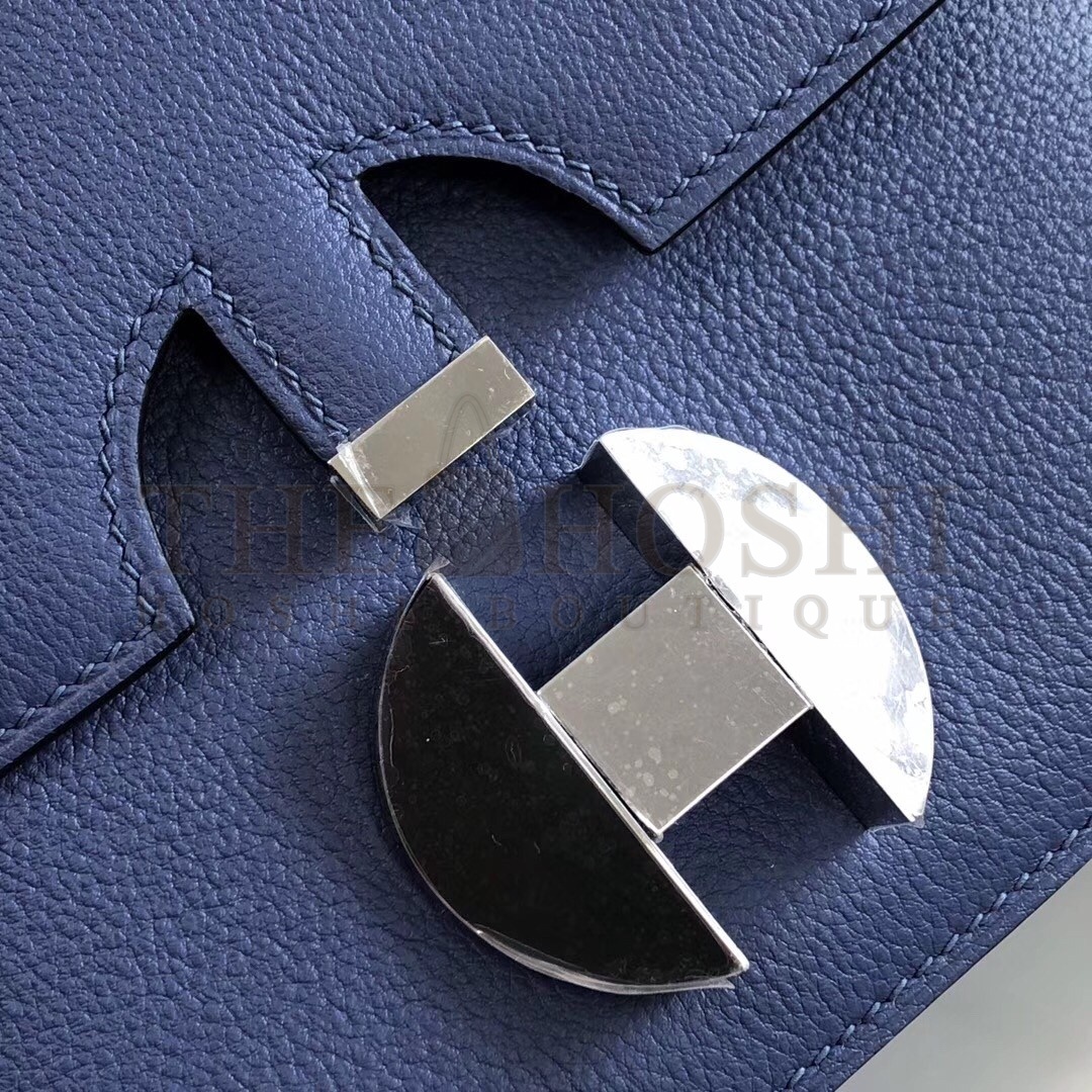 H**me5 2002 20cm Bag In Blue Brighton Evercolor Calfskin Master Quality