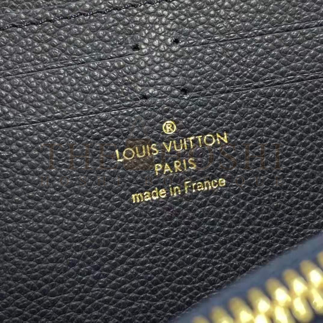L0vis Vvtt0n LV Unisex Clémence Wallet Marine Rouge Monogram Empreinte Embossed S*pple Grained Cowhide Master Quality