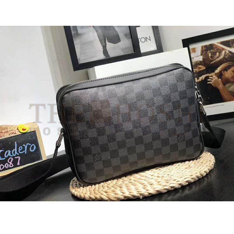 L0vis Vvtt0n LV Men Trocadero Messenger Bag Damier Graphite Canvas Master Quality