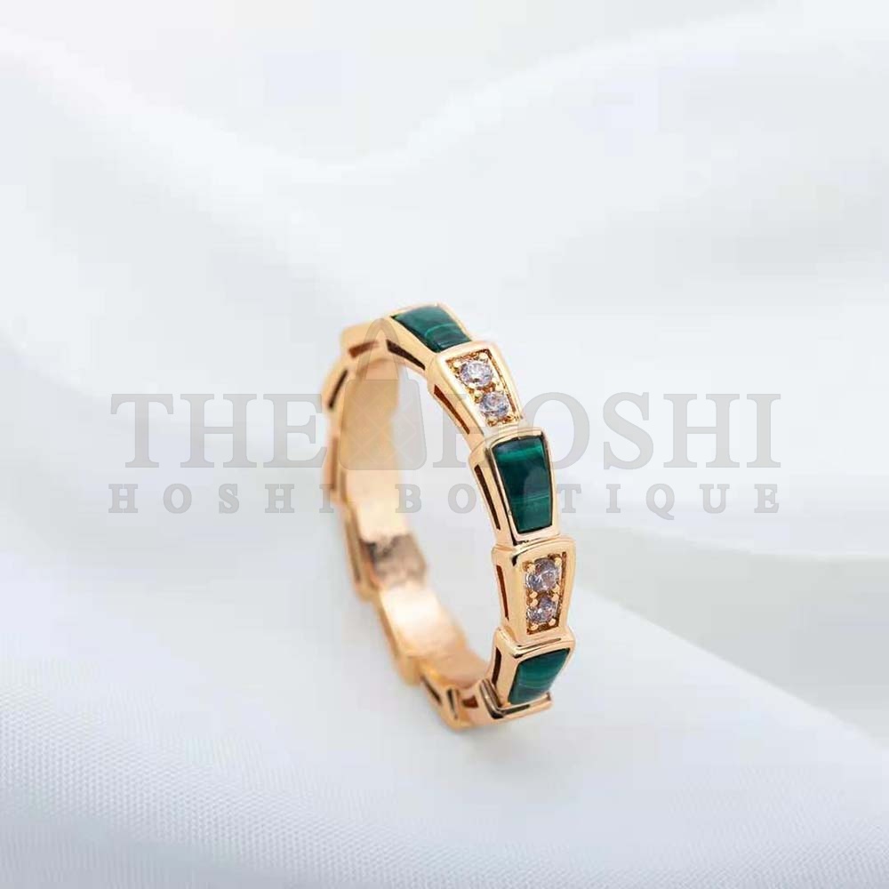 Bv1g*ai Women Use of Unconventional Materials Serpenti Viper Ring Master Quality