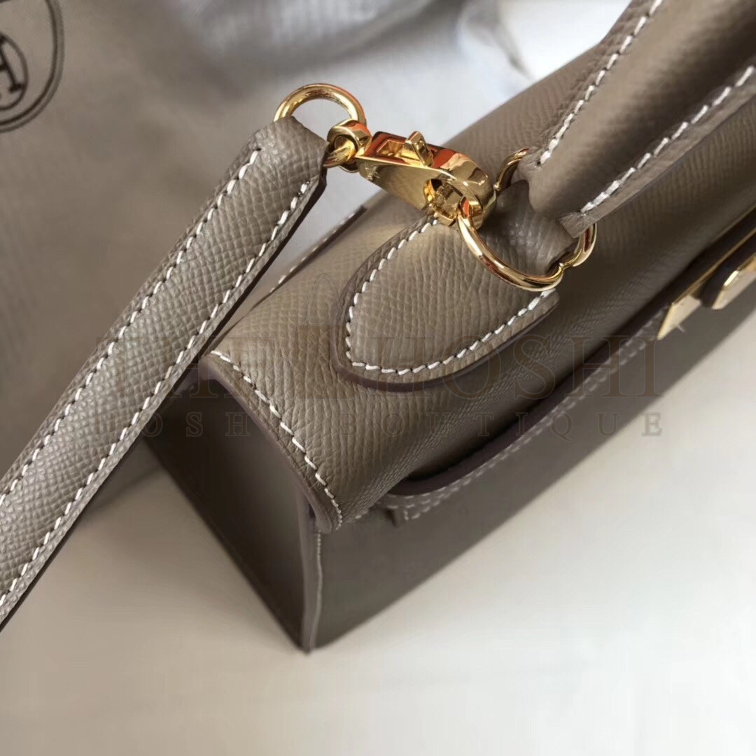 H**me5 Kelly 28cm Sellier Bag In Taupe Epsom Leather Master Quality